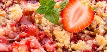 Jahodový crumble